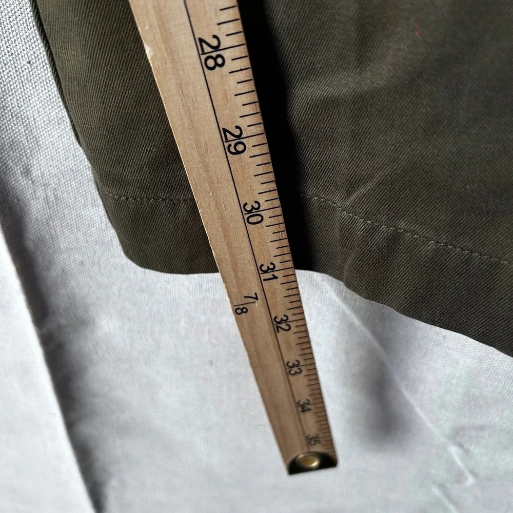 J.Crew Essential Chino Pants Mens 35x32 Olive Green 100%‎ Cotton RN77388